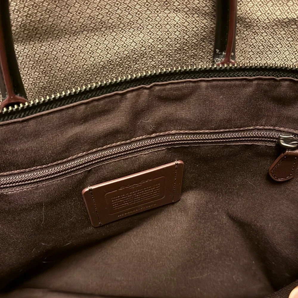 Coach Black and Gray Briefcase